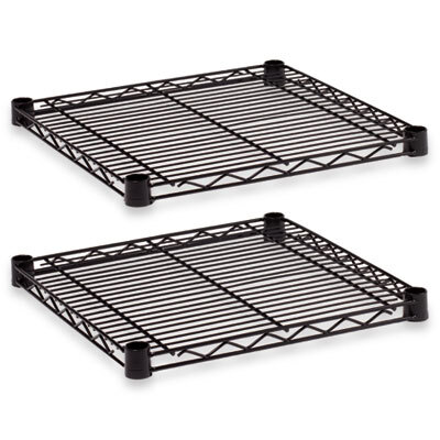 ALESW581818BL Industrial Wire Shelving Extra Wire Shelves, 18w x 18d, Black, 2 Shelves/Carton