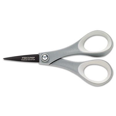 FSK01005411 Recycled Everyday Titanium Softgrip Scissors, 5" Length, Orange/Gray