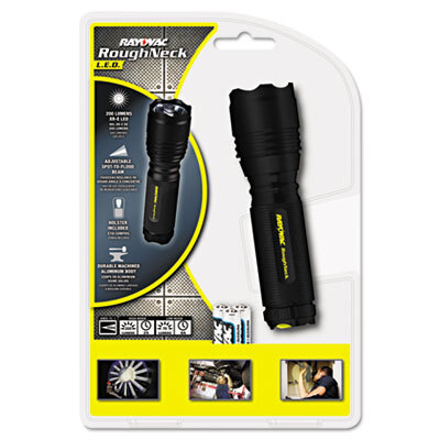 RAYRNT3AAAB LED Aluminum Flashlight, 3 AAA, Black