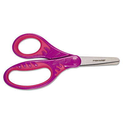 FSK1942201001 Softgrip Scissors for Kids, 5" Length, 1-3/4" Cut, Blunt Tip, Assorted