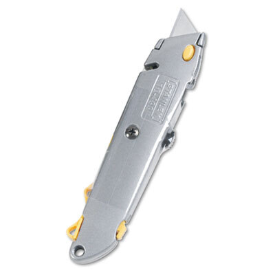 BOS10499BX Quick-Change Utility Knife w/Retractable Blade & Twine Cutter, Gray