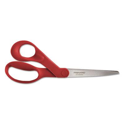 FSK94507797J Our Finest Left-Hand Scissors, 8" Length, 3-3/10" Cut, Red
