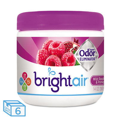 BRI900286CT Super Odor Eliminator, Wild Raspberry & Pomegranate, 14 Oz Jar, 6/carton