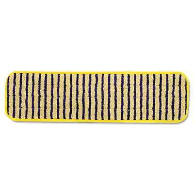 RCPQ810YEL Microfiber Scrubber Pad, Vertical Polyprolene Stripes, 18", Yellow, 6/Carton