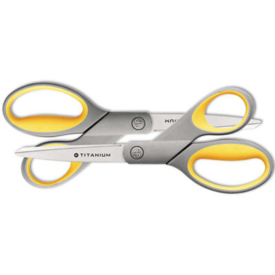 ACM13901 Titanium Bonded Scissors, 8" Straight, 2/Pack