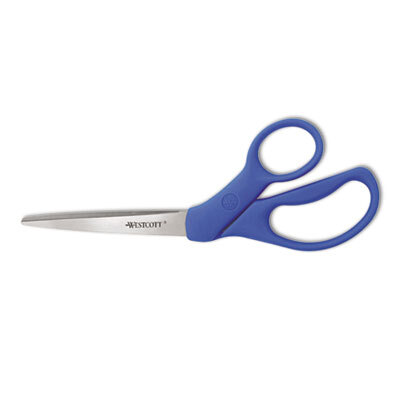 ACM43218 Preferred Line Stainless Steel Scissors, 8" Bent, Blue