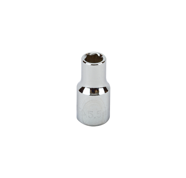 S16005 1/4" DRIVE METRIC SOCKET 5.5MM - 1/4" DR. 6 PT. METRIC SOCKET STANDARD