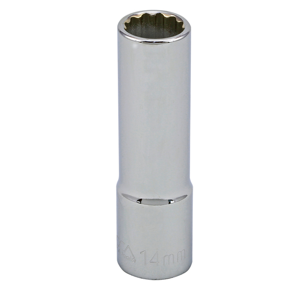 S24314 1/2" DRIVE METRIC SOCKET 14MM - 1/2" DR. 12 PT. METRIC DEEP SOCKET DEEP