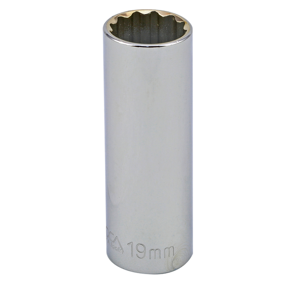 S24319 1/2" DRIVE METRIC SOCKET 19MM - 1/2" DR. 12 PT. METRIC DEEP SOCKET DEEP