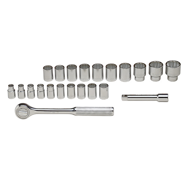 S50004 USA SOCKET MASTER SET WRT 22 PIECE 1/2" DR. SOCKET SET (METRIC 12PT) 1/2" DRIVE