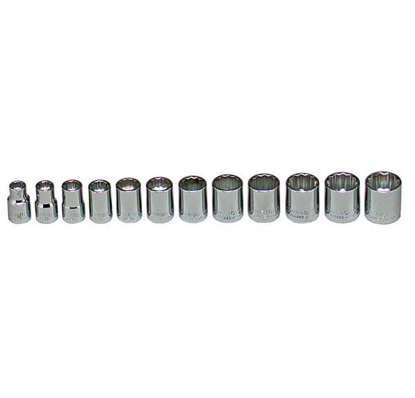 S53001 USA 3/8" DRIVE STANDARD METRIC SOCKET SET WRT 12 PIECE 3/8" DR. METRIC 12 POINT SOCKET SET STANDARD