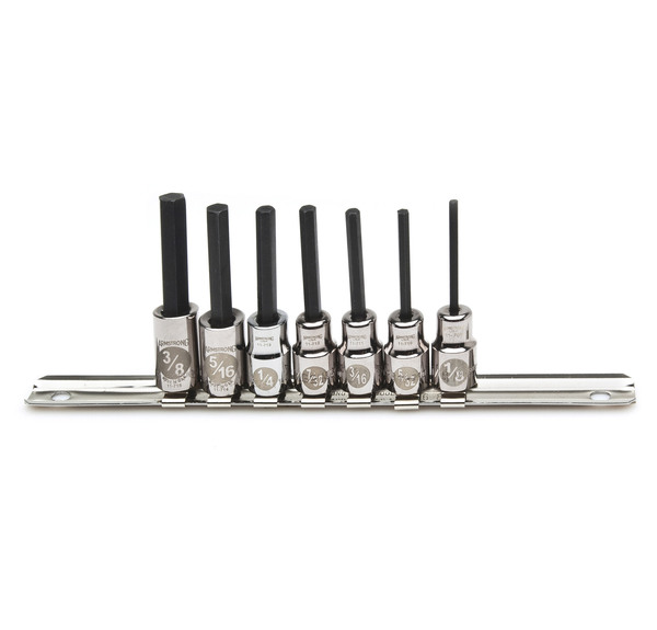 S61001 USA 3/8" DRIVE BIT SOCKET SETS ARM 7 PIECE 3/8" DR. SAE HEX BIT SOCKET SET SAE HEX BIT