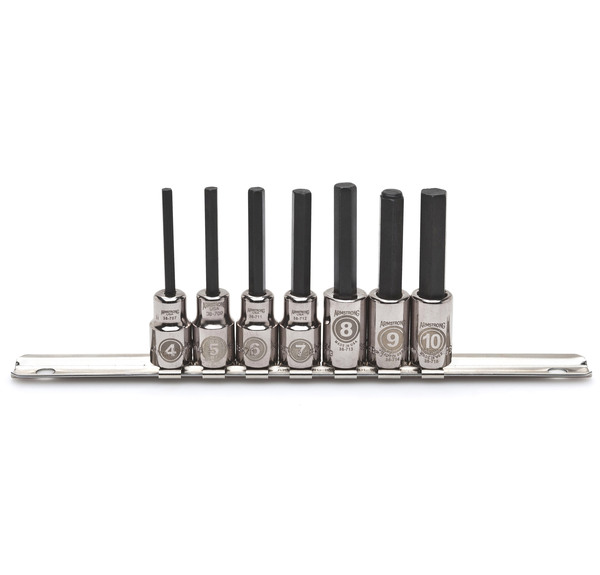S61002 USA 3/8" DRIVE BIT SOCKET SETS ARM 7 PIECE 3/8" DR. METRIC HEX BIT SOCKET SET METRIC HEX BIT