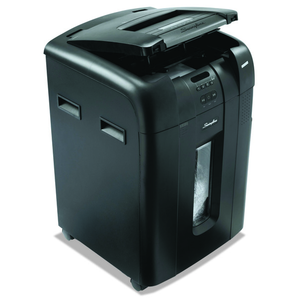 SWI1758577 Stack-and-Shred 500M Auto Feed Heavy Duty Shredder, Micro-Cut, 500 Sheets