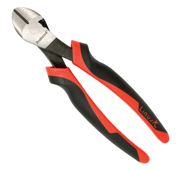 T18002 PROFERRED HIGH LEVERAGE HEAVY DUTY DIAGONAL PLIERS, TPR GRIP 7" LENGTH