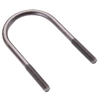 44RB25501Z2N 1/4-20 RB U-BOLT 1/2 PIPE STEEL  ZINC WITH 2 NUTS