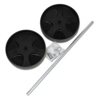 RCP6173L9GRA Replacement Fixed-Position Bayonet Casters, 8" Wheel, Gray, 2/Pack