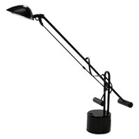 LEDL9075 Counter-Balanced Halogen Desk Lamp, 22" Reach, Black