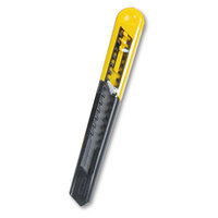 BOS10150 Straight Handle Knife w/Retractable 13 Point Snap-Off Blade, Yellow/Gray