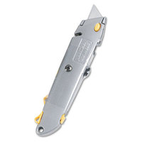 BOS10499BX Quick-Change Utility Knife w/Retractable Blade & Twine Cutter, Gray
