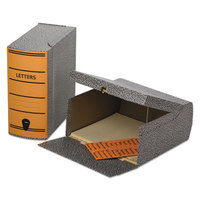 OXF40578 File Storage Box, Letter, Binder Board, Black/Orange