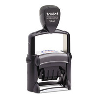 USST5444 Trodat Professional 5-in-1 Date Stamp, Self-Inking, 1 1/8 x 2, Blue/Red