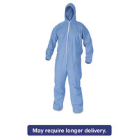 KCC45023 A60 Elastic-Cuff & Back Hooded Coveralls, Blue, Large, 24/Case