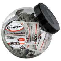 IVR51517 Anti-Static Screen Cleaning Wipes, 200 Sachets, Fishbowl Black Top