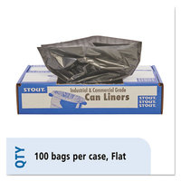 STOT4048B15 100% Recycled Plastic Garbage Bags, 40-45gal, 1.5mil, 40x48, Brown/Black, 100/CT