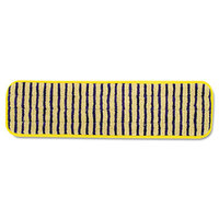 RCPQ810YEL Microfiber Scrubber Pad, Vertical Polyprolene Stripes, 18", Yellow, 6/Carton