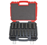S11101 PROFERRED 1/2" DRIVE IMPACT SAE SOCKET SET 15 PIECE 1/2" DRIVE SAE 6 POINT DEEP IMPACT SOCKET SET DE