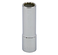 S24314 1/2" DRIVE METRIC SOCKET 14MM - 1/2" DR. 12 PT. METRIC DEEP SOCKET DEEP