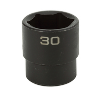 S33030 IMPACT 1/2" DRIVE METRIC SOCKET 30MM -1/2" DR. 6 PT. METRIC IMPACT SOCKET  IMPACT