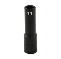 S33111 IMPACT 1/2" DRIVE METRIC SOCKET 11MM - 1/2" DR. 6 PT. METRIC DEEP IMPACT SOCKET DEEP IMPACT