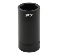 S33127 IMPACT 1/2" DRIVE METRIC SOCKET 27MM - 1/2" DR. 6 PT. METRIC DEEP IMPACT SOCKET DEEP IMPACT