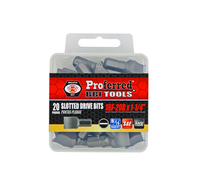 T52011 SLOTTED DRIVE BITS 16F-20R (1 1/4" INSERT) 1 1/4" LENGTH WITH 5/16" HEX-BULL NOSE SHANK